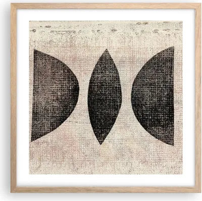 Produktbild von Gerahmtes Poster - Rahmen in heller Eiche - Form Figuren Geometrisch - 50x50 cm - Wand Bild - Wanddeko - Wandbilder - Kunstposter - Wandposter - Bilderrahmen - Bilder - Kunstdruck - P2NAC50x50-5099