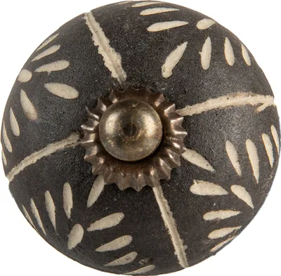 Produktbild von Clayre & Eef Türknauf Ø 4x4 cm Grau Keramik