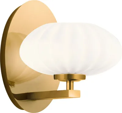 Immagine prodotto di Lampada da bagno in metallo vetro G9 IP44 H: 20,3 cm in bianco oro bianco caldo 3000 K 300 lm Retro applique bagno