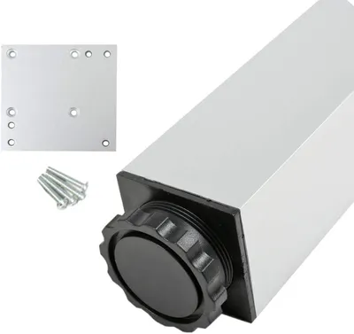 Produktbild von Aluminium Tischfuss in Chrom matt eckig 60x60mm Höhe 710mm Möblfuss Tischstempel