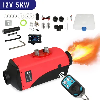 Produktbild von Lospitch 12V 5KW Diesel Lufterhitzer, Standhezung Diesel, Luft Dieselheizung, Air Diesel Heizung, Air Standheizung mit LCD Schalter für Auto RV Boote LKW Wohnmobil Standheizungen