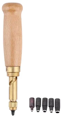 Imagen del producto de Broca para madera con 6 puntas, de 1,5 a 4 mm, herramienta de cuero para proyectos de bricolaje y artesanía