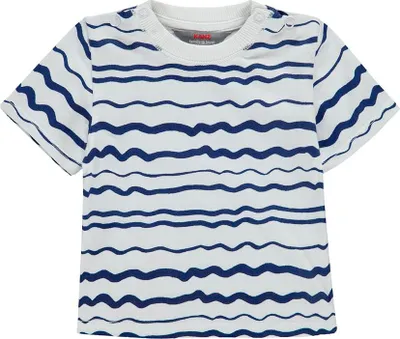 Produktbild von Jungen T-Shirt, weiß und blau, Streifen, Kanz