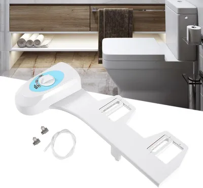Produktbild von Toilettensitz mit Bidetaufsatz, mechanische Kaltwasserreinigung, für Familien, Toilettenzubehör