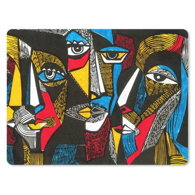 Produktbild von MuchoWow® Mauspad Mousepad Malerei - Ölgemälde - Kubismus 23x19 cm - Mousepads - Maus Mat - Pad - Mausunterlage - Schreibtischunterlage - Mauspad