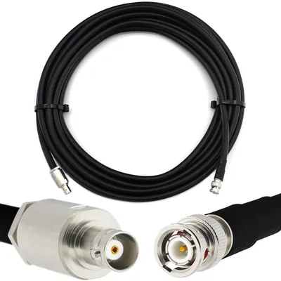 Produktbild von 30m BNC Stecker auf BNC Buchse Koaxialkabel — 30 Meter Vollkupfer HF400 Flexibles Verlängerungskoax 50 Ohm (LMR400 UF UltraFlex Äquivalent) — für RF Antenne / HAM Radio / CB / WLAN