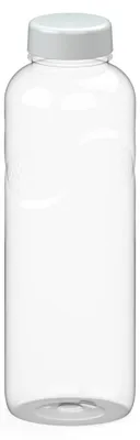 Produktbild von Trinkflasche Carve 'Refresh' 1L - BPA frei und auslaufsicher Wasserflasche für Schule, Sport und Freizeit - transparent/weiß