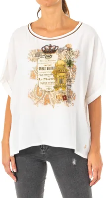 Immagine prodotto di T-shirt La Martina da donna a maniche corte con scollo rotondo LWRE32