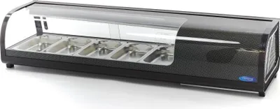 Produktbild von Maxima - Gastro Sushi-Kühlaufsatzvitrine - 52 l - inkl. 5 x 1/3 GN - Tischplatte