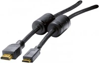 Image de Câble Mini HDMI, High Speed HDMI, plaqué or, HDMI mâle A / HDMI mini mâle C, 1,5 m
