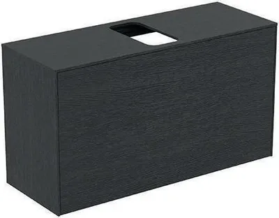 Produktbild von Waschtischplatte CONCA mittiger Auss 1002x373mm Eiche geflammt Eiche geflammt