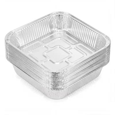 Image de Lot de 50 récipients en aluminium jetables de 1000 ml avec couvercle
