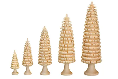 Produktbild von Ringelbaum mit Stamm natur Holzbaum H= 8cm NEU