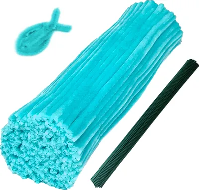 Produktbild von Pfeifenreiniger, Pfeifenreiniger-Chenille-Stiele zum Basteln, Flauschstäbchen, Weihnachtsbastelbedarf für DIY-Kunst und kreative Basteldekorationen