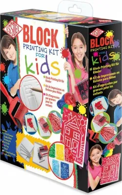 Produktbild von Essdee Blockdruck Set für Kinder - kreative Starterset Blockprinten