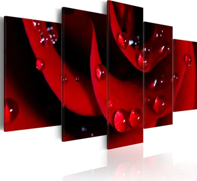 Produktbild von Leinwandbilder 200x100 cm 030210- 22 Vlies Leinwandbild 5 tlg Kunstdruck modern Wandbilder XXL Wanddekoration Design Wand Bild BLUMEN