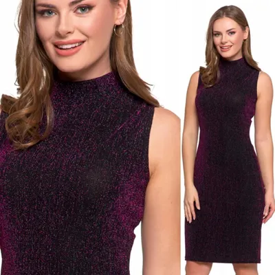 Produktbild von Ärmelloses Damen-Midikleid, Cocktail-Glanz, Moraj RM Pink