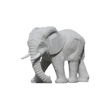 Produktbild von Schöner Elefant aus Granit Figur für den Garten zur Dekoration, aus Naturgranit Neu Frostfest Witterungsbeständig, Tierfigur NH-1356896