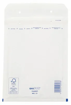 Produktbild von 50x AROFOL CLASSIC Luftpolstertaschen 4/D-14W 180x265mm für B5 weiß