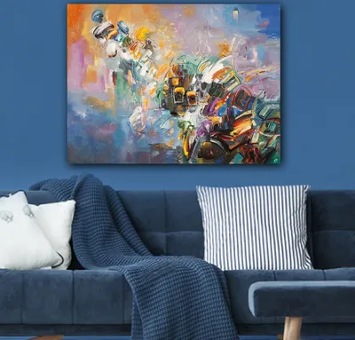 Produktbild von Wallity, 1099772342_70100- HPE1705, Bunt, Leinwandbilder, 70 x 100 cm, 100% Leinwand