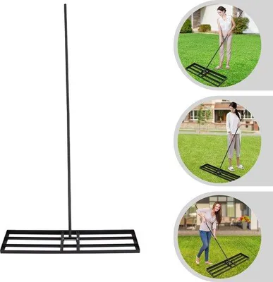 Produktbild von Gartengleichmacher - Schwarz - 91x25cm - Verstellbarer Griff - Gartenpflegegerät