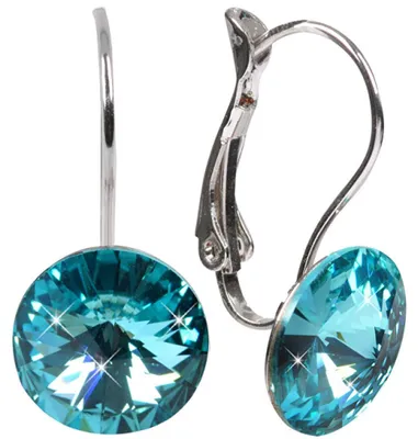 Productafbeelding van Elegante oorbellen in licht turquoise kleur, model Rivoli