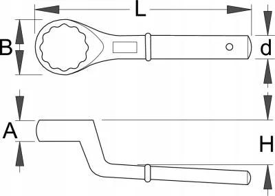 Produktbild von UNIOR 620824 Ringschlüssel abgewinkelt 32 mm