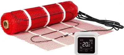 Produktbild von 3 m² Set Elektrische Fußbodenheizung 450 Watt 600 x 50 cm + WiFi Raumthermostat C16