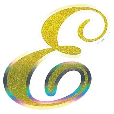 Immagine prodotto di Adesivo Monogramma Lettera e, oro metalloescente