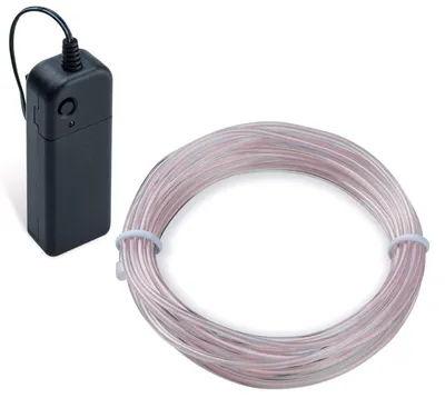 EL-Kabel 3 m, wasserdicht, flexibel, 3 Modi, Eisblau