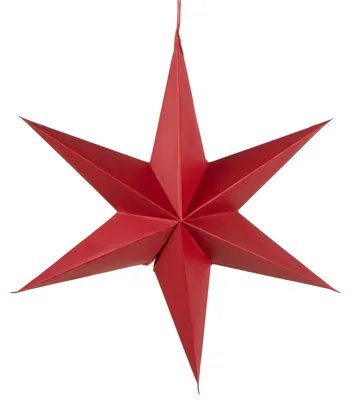 Produktbild von Roter Weihnachtsstern aus Papier Weihnachtsdekoration 28 cm