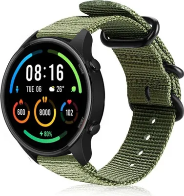 Produktbild von Strap-it Xiaomi Mi Watch Nylon Schnallenarmband (Grün)