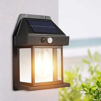 Produktbild von Solarleuchten für den Außenbereich,3 Modi, wasserdichte Solar-Wandleuchte,Veranda-Leuchte für Außenzaun, Garten,Treppen,Terrasse,Garage,Dekoration