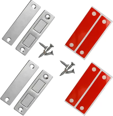 Immagine prodotto di Chiusiporta magnetici - 2 pezzi - Autoadesivi - Ultrasottili - Magnetici - Sicuri - Facili da installare