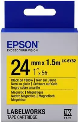 Zdjęcie produktu dla Epson LK-6YB2, Czarny na żółtym, Japonia, 2,4 cm, 1,5 m, 1 szt., 35 mm