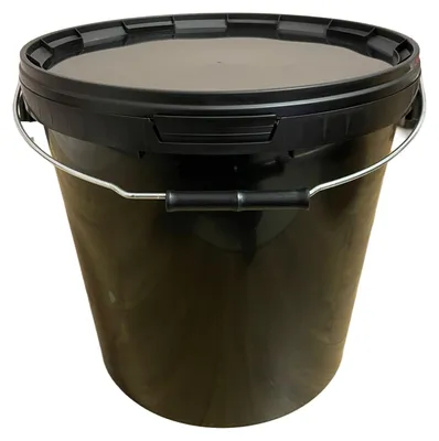 Produktbild von SILPLAST Eimer mit Deckel 20L x 1 Kunststoffeimer 20 Liter lebensmittelecht stapelbar Plastikeimer leer Schwarz
