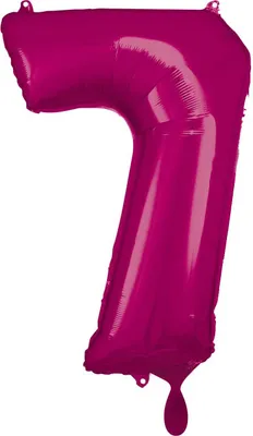 Immagine prodotto di Palloncino in foil numero 7 rosa - 83 cm