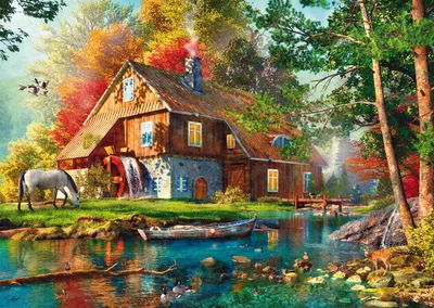 Image de Schmidt Spiele GmbH PU1000T.Moulin à eau en automne Autres