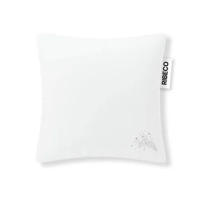 Produktbild von RIBECO GERMANY veganes Kopfkissen Faser 80 x 80 cm weiß mit optimaler Stützkraft in jeder Liegeposition, aus hochwertiger Mikrofaser