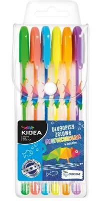 Obrázek produktu pro Fluo gelová pera 6 barev KIDEA