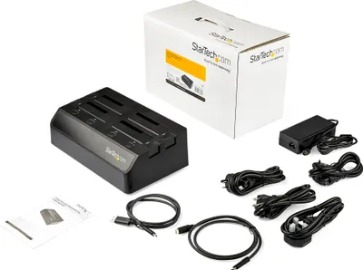 Image de StarTech.com 4-Bay USB 3.1 to SATA Hard Drive Docking Station, 10Gbps USB Hard Drive Dock, External 2.53.5 SATA III (6Gbps)