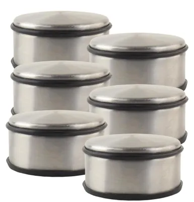 Image de Lot de 6 butoirs de porte en acier inoxydable, 11 cm