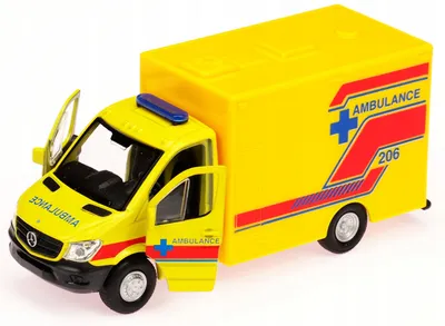 Produktbild von Welly Mercedes Sprinter Kastenwagen Krankenwagen Spielzeugauto 1:34