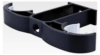 Produktbild von 4 Stück schwarze Gardinenstangenhalterungen, Doppelstangenhalter, Deckenhalterungen aus Aluminiumlegierung