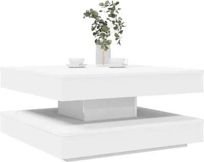 Obrázok produktu pre Maison Exclusive - Obedný stôl otočný o 360 stupňov, biely, 70 x 70 x 34,5 cm