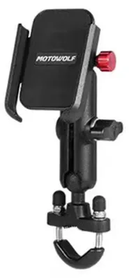 Produktbild von INF Aluminium-Lenker-Handyhalter 360 Grad Kugelgelenk, Silikon, 46.5 inch