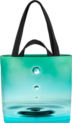Produktbild von VOID Wasser Wellen Teich Tasche 33x33x14cm,15l Einkaufs-Beutel Shopper Einkaufs-Tasche Bag