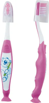 Immagine prodotto di Spazzolino da denti con ventosa "Otto" rosa 12 pezzi