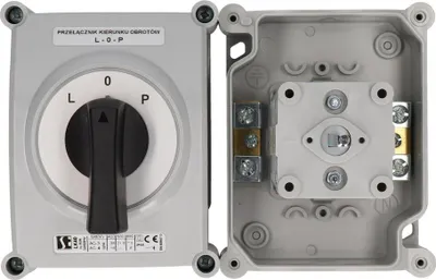 Produktbild von Nockenschalter 16A, L-0-P Drehrichtungsschalter, im OB2 Gehäuse,