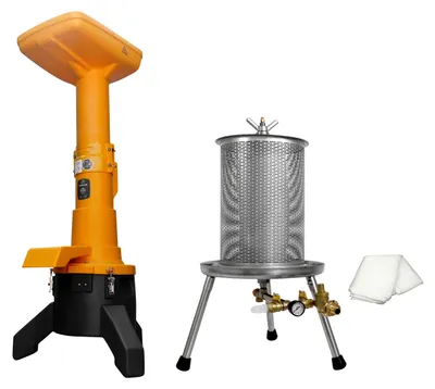 Produktbild von Set-Angebot Obstmuser EFC2000 + 20 Liter Fischer Hydropresse INOX